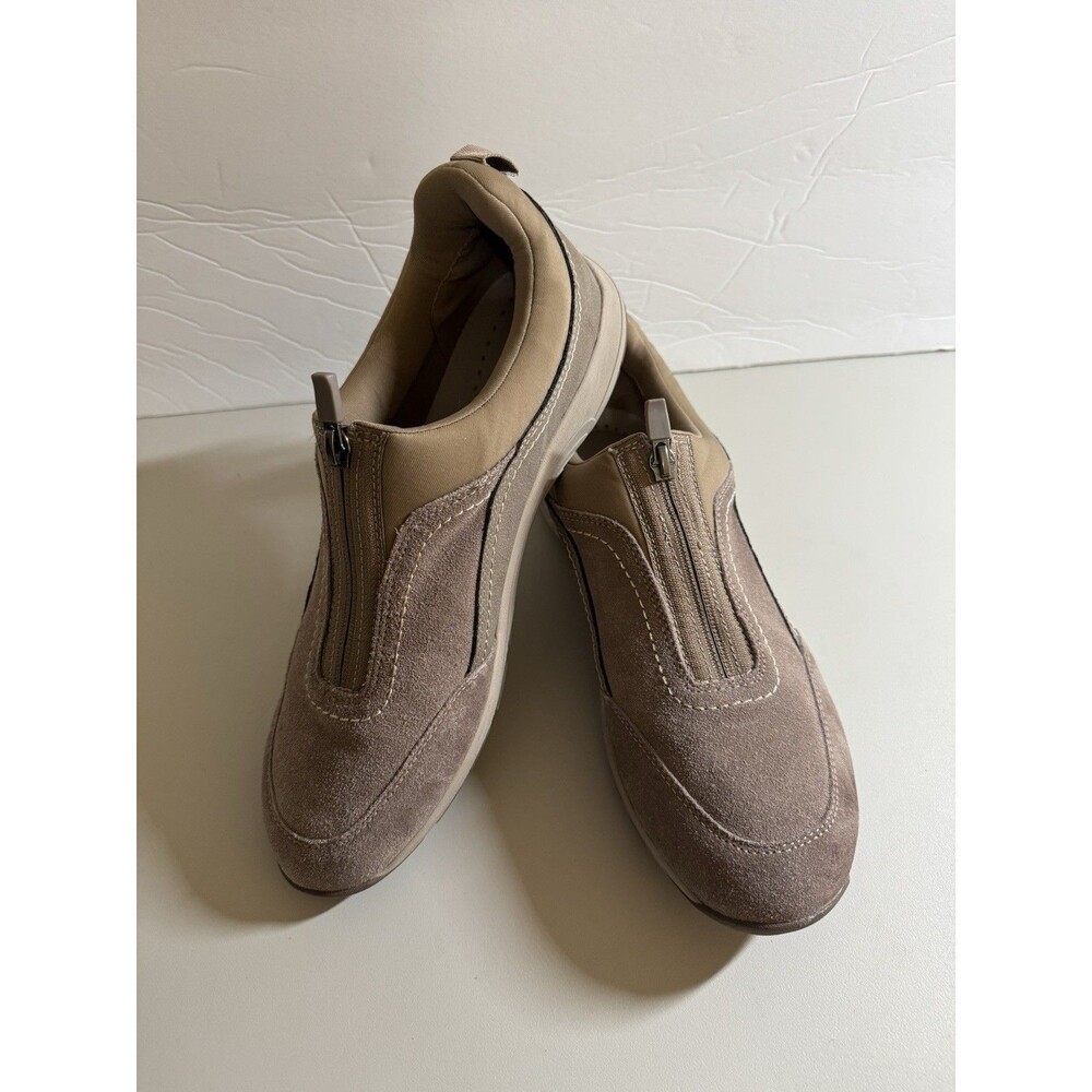 Easy Spirit Women's Zip Up Shoes Seacave Size 11 Zip Up Sneakers Leather Tan New